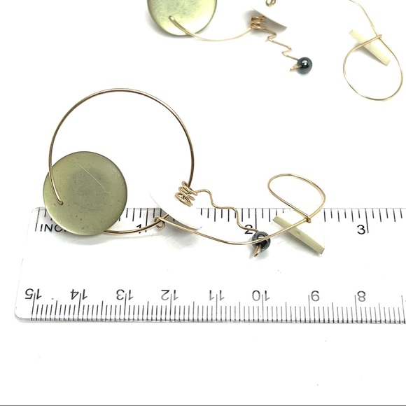 Vintage Mobile Style Modernist Geometric Earrings - Picture 9 of 14